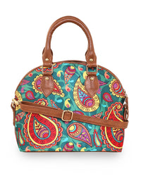 Thumbnail for Sabhyata Paisley - Satin Handbag With Detachable Sling - Distacart