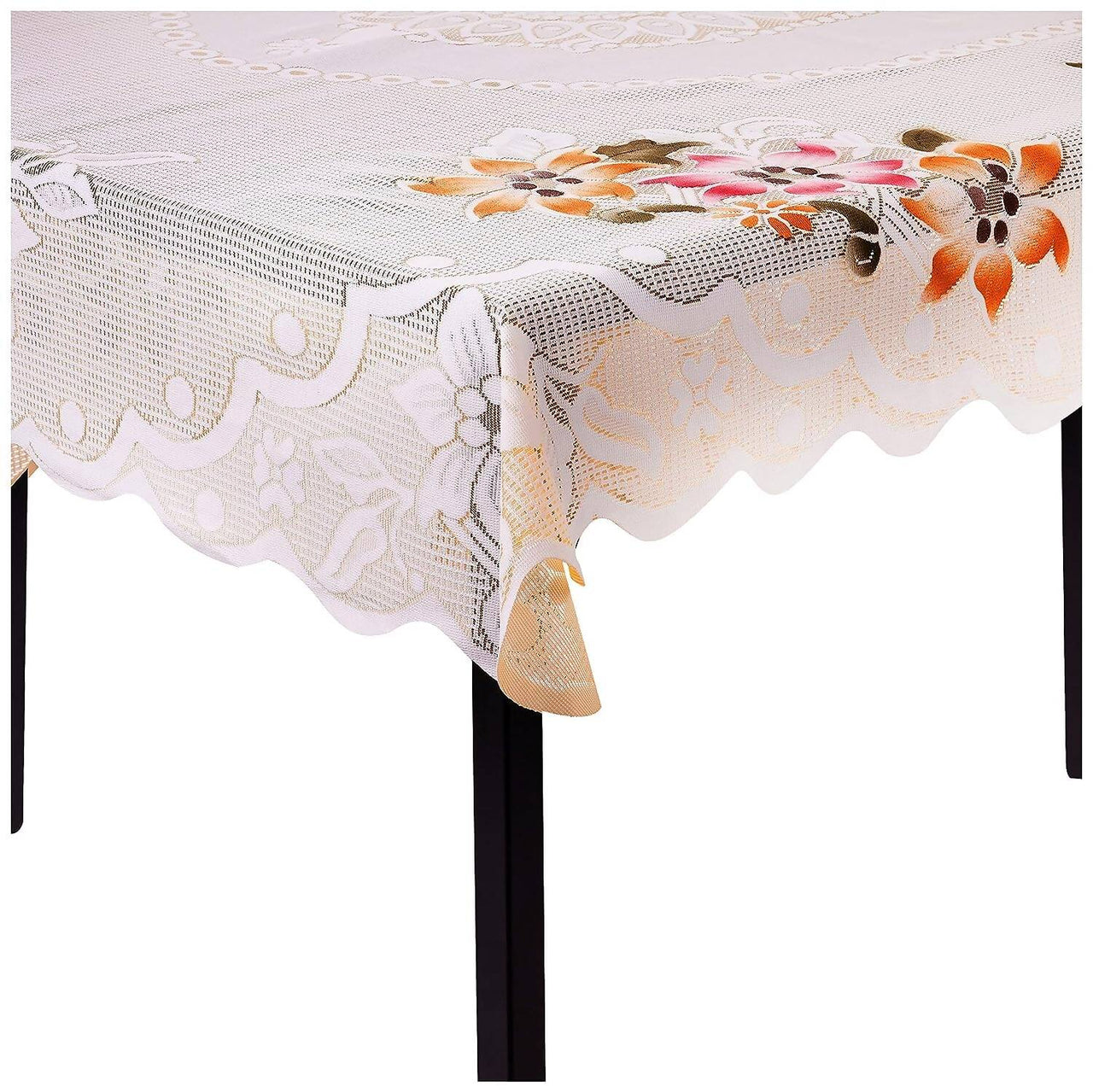 Kuber Industries Floral Cotton 6 Seater Dinning Table Cover - Distacart