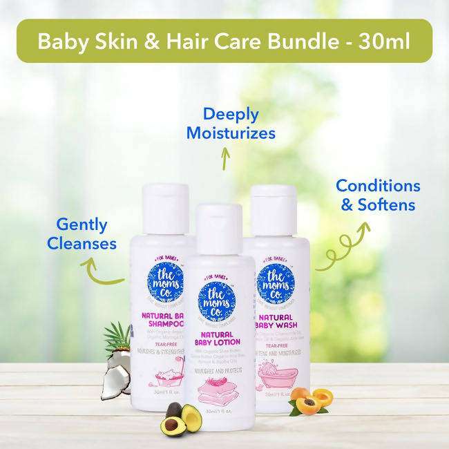The Moms Co Natural Baby Skin & Hair Care Bundle