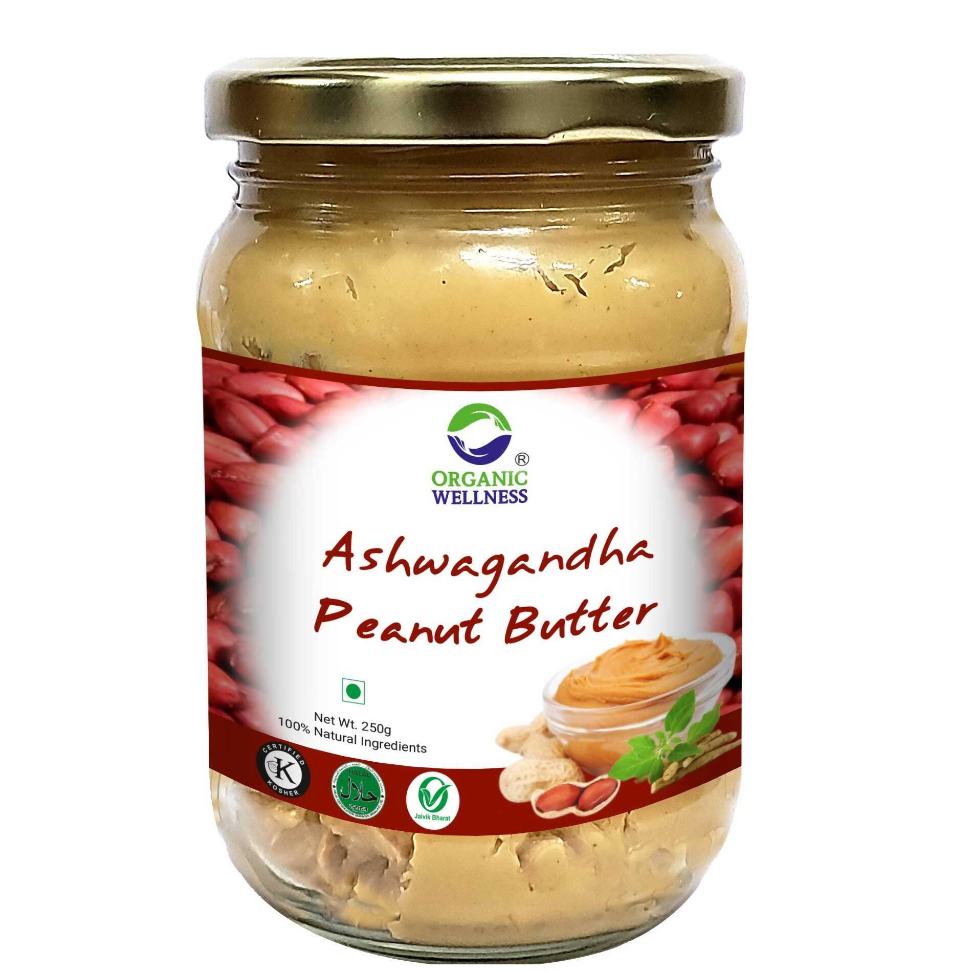 Organic Wellness Ashwagandha Peanut Butter - Distacart