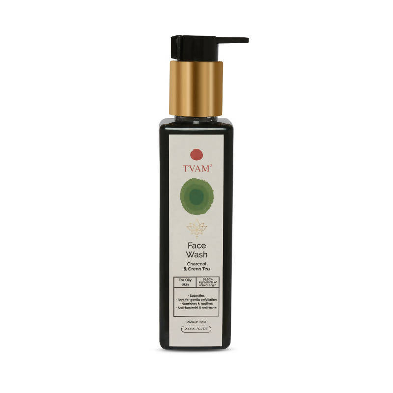 Tvam Charcoal Green Tea Face Wash - Distacart