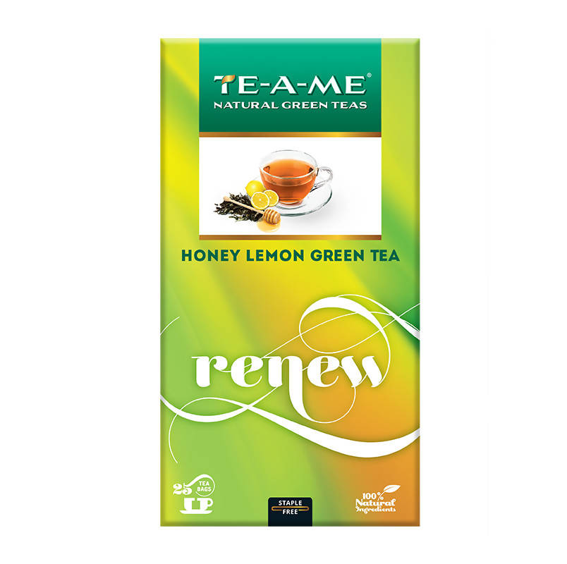 Teame Honey Lemon Green Tea Renew Tea Bags - Distacart