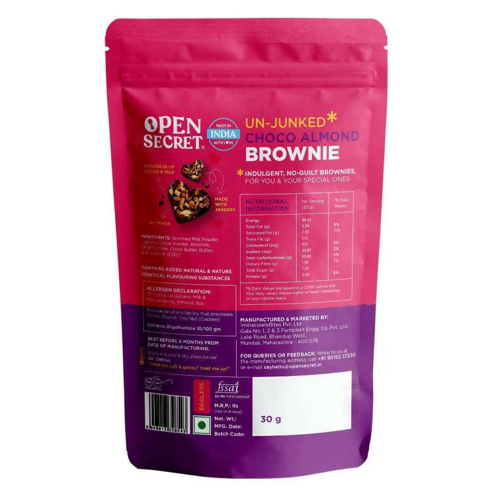 Open Secret Chocolate Almond Brownie Valentine Gifts - Distacart