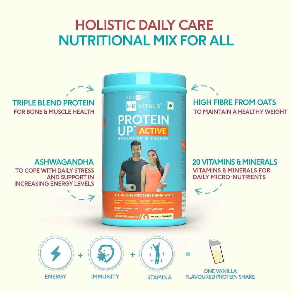 HK Vitals ProteinUp Active Strength & Energy (No Added Sugar) - Distacart
