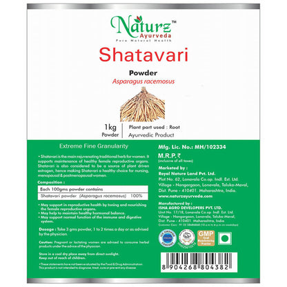 Naturz Ayurveda Shatavari Powder - Distacart