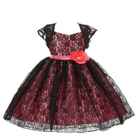 Thumbnail for Asmaani Baby Girl's Black Colour Satin A-Line Maxi Full Length Dress (AS-DRESS_22158) - Distacart