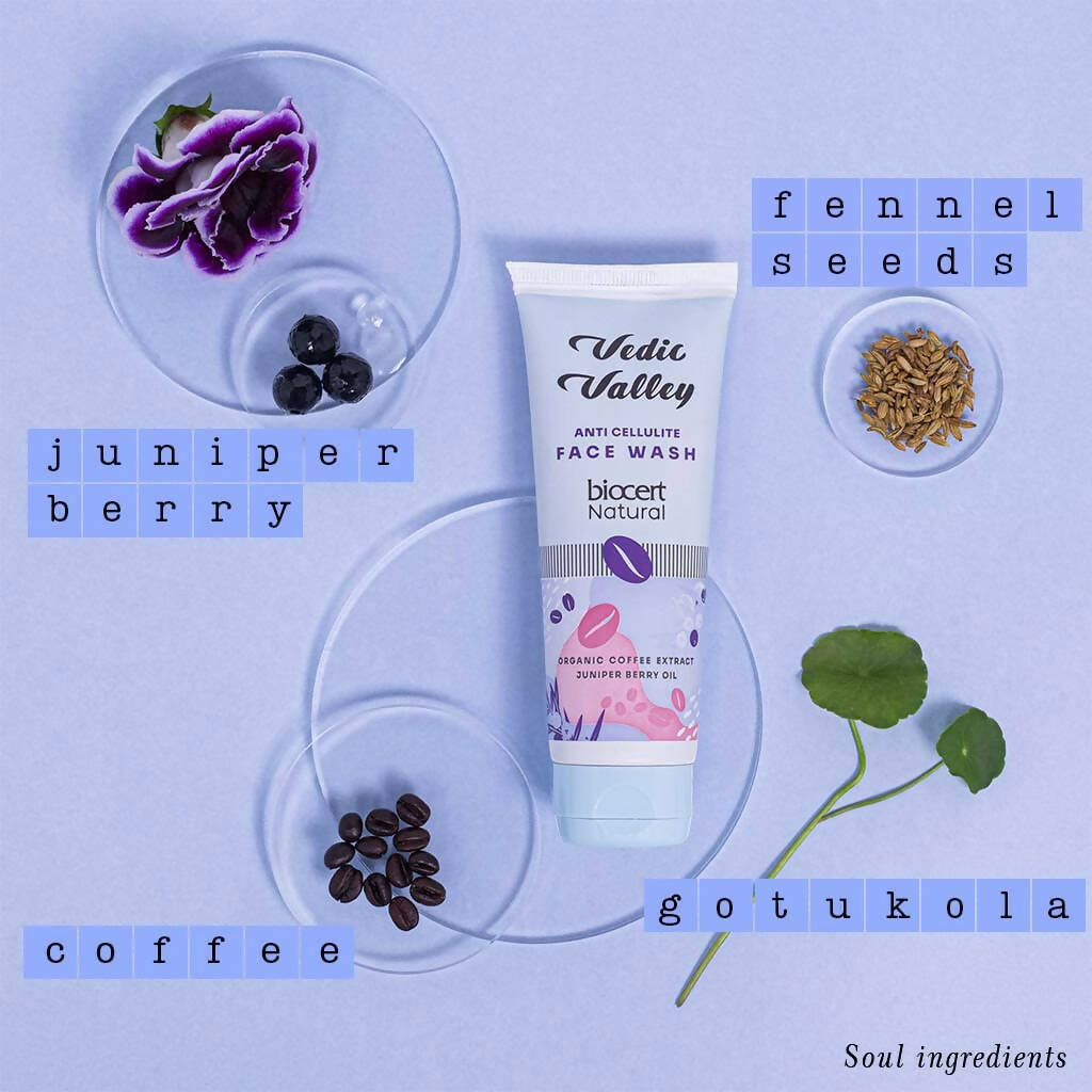 Vedic Valley Anti Cellulite Face Wash With Coffee Bean & Juniper Berry Oil - Distacart