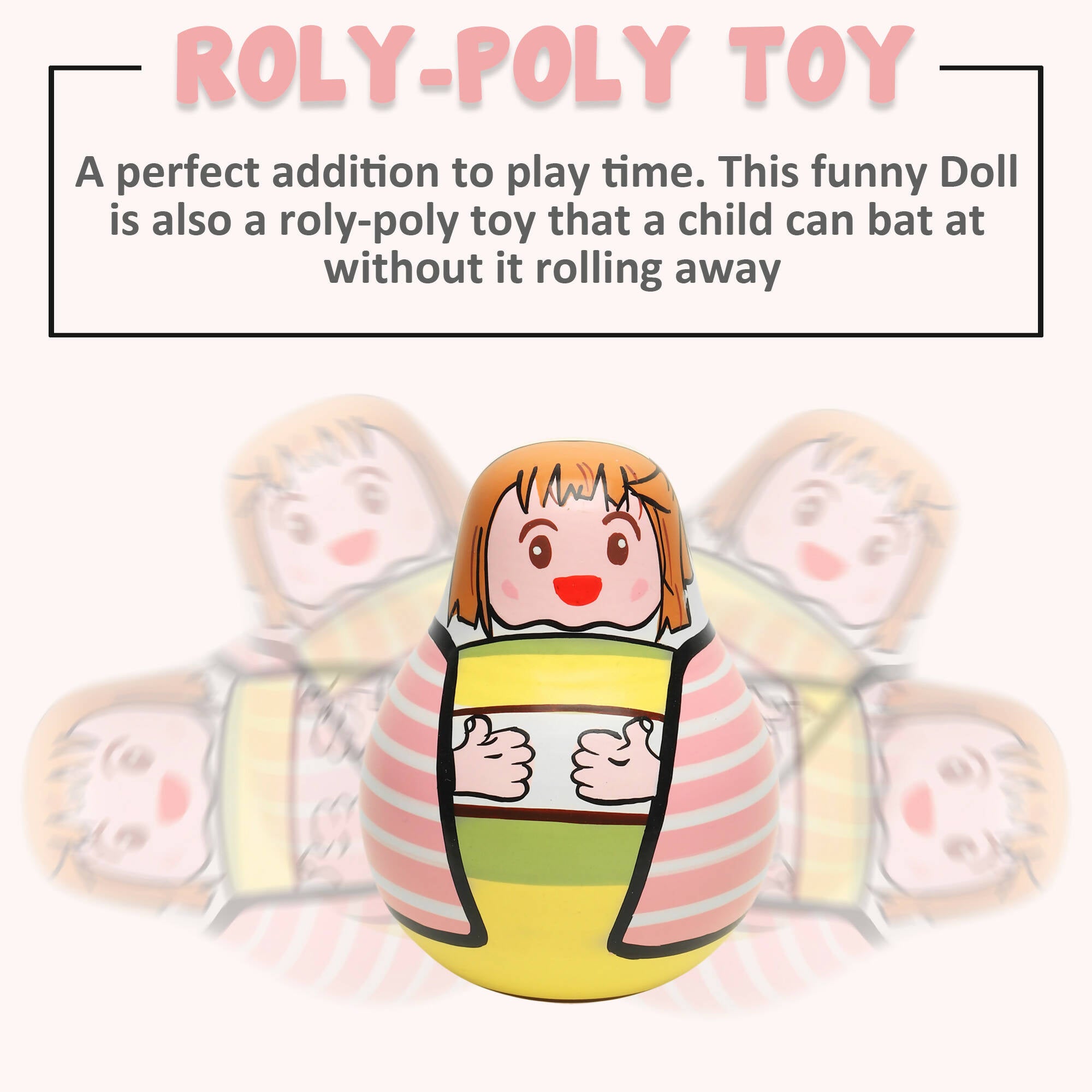 Matoyi Wooden Roly Poly (Doll) For Kids - Distacart