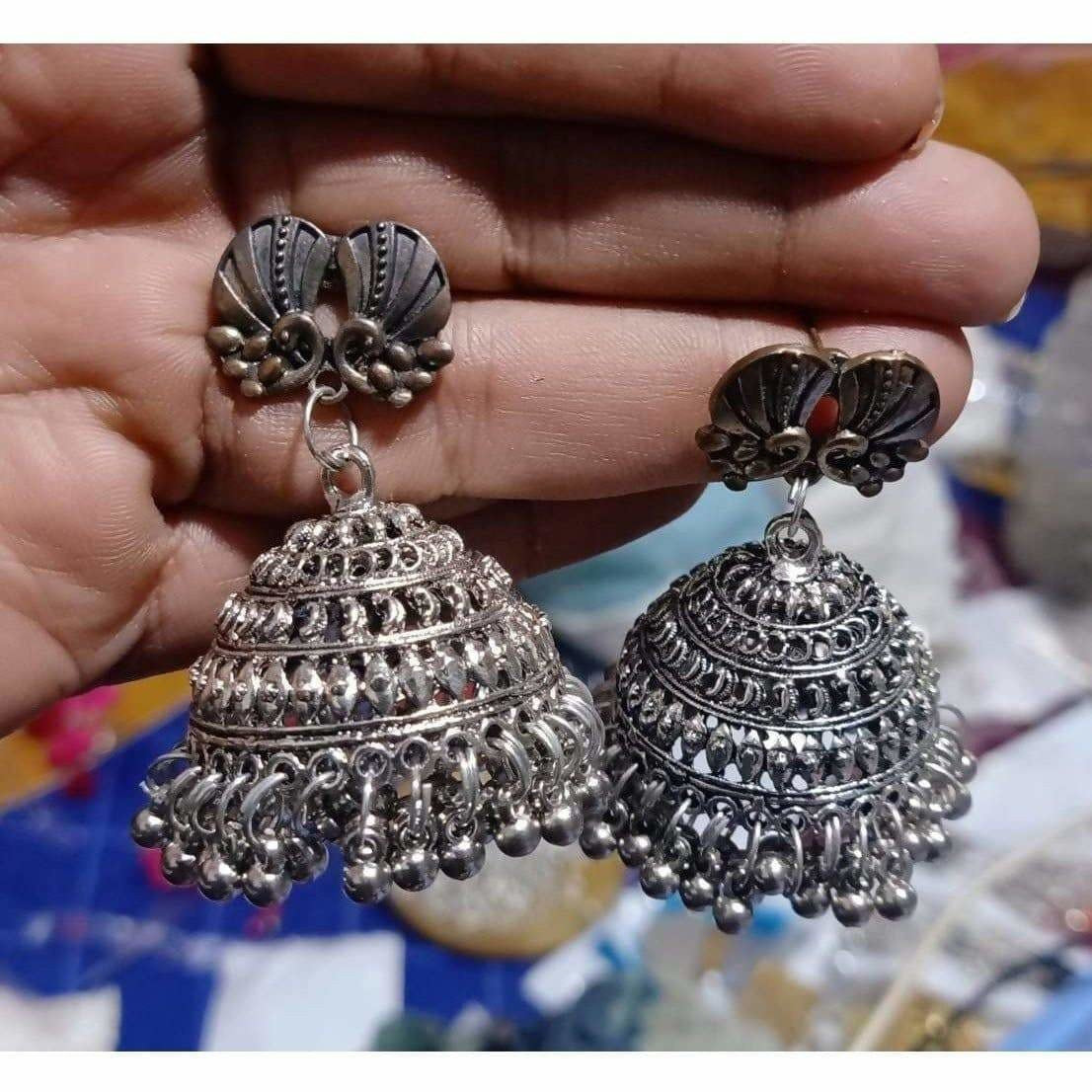 Bee Design Hanging Jhumka Earrings