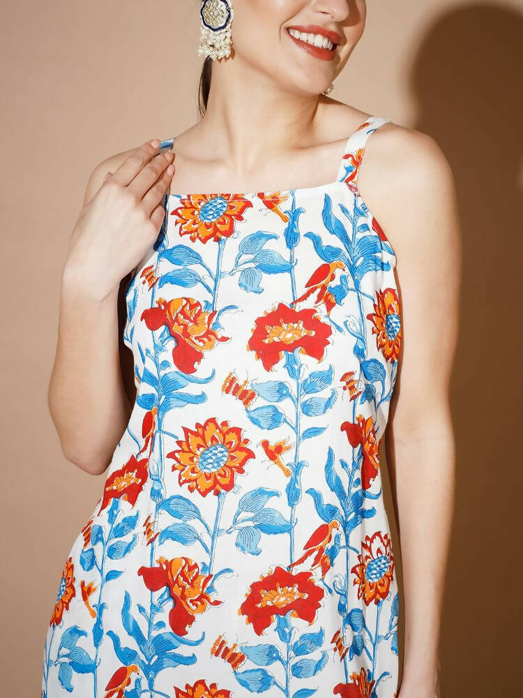 Myshka Women Multi Printed Kurta & Trousers With Dupatta - Distacart