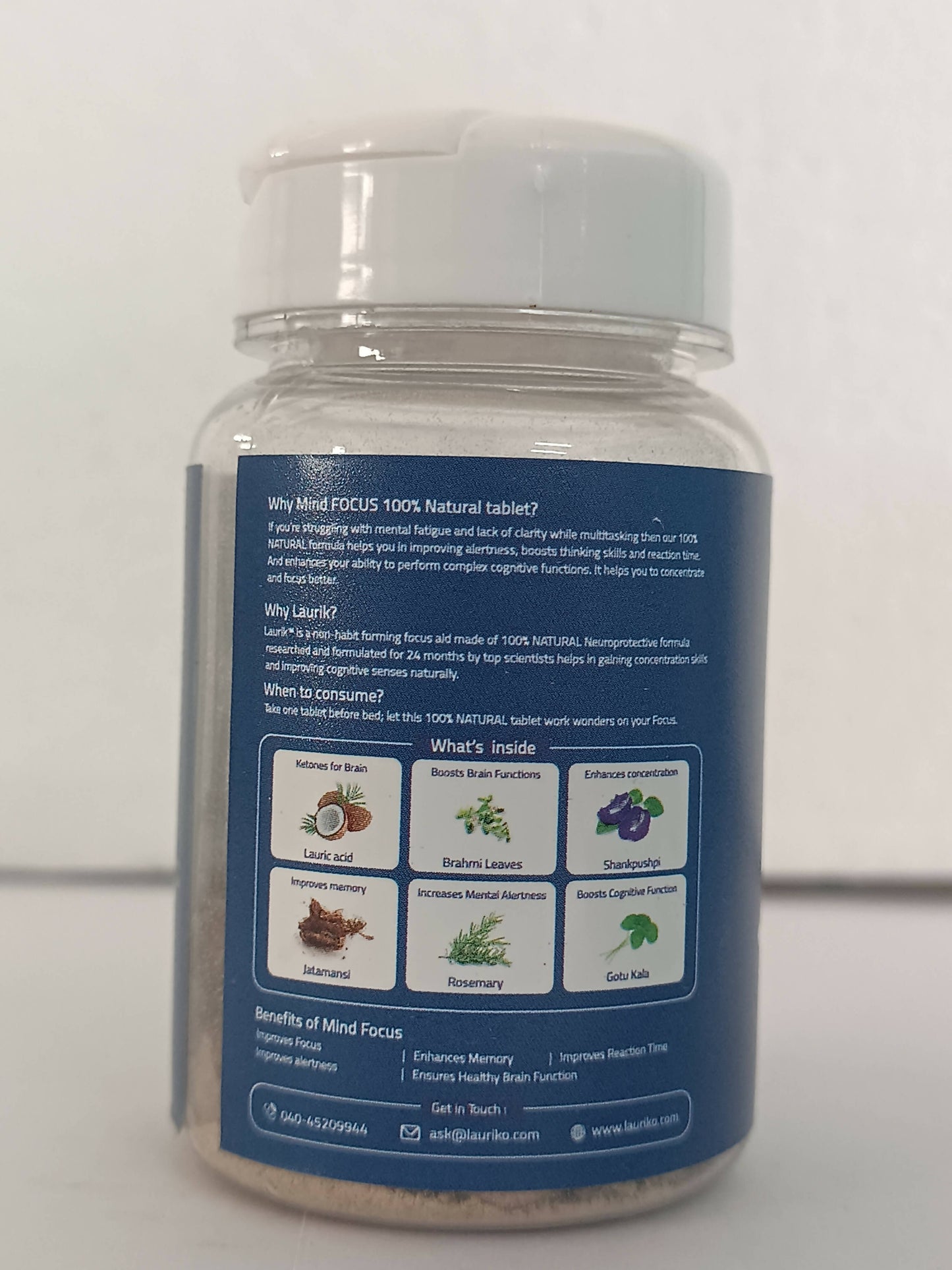 Laurik Good Mind Focus Tablets | Non-Habit Forming Brain Support Supplements For Mind Wellness And Alertness - Distacart