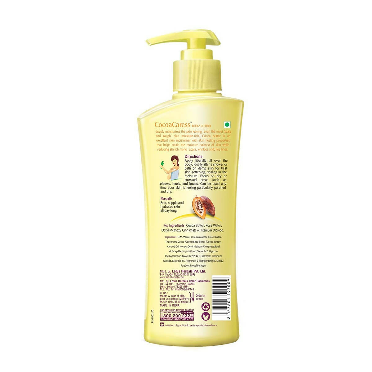 Lotus Herbals CocoaCaress Daily Hand & Body Lotion - Distacart