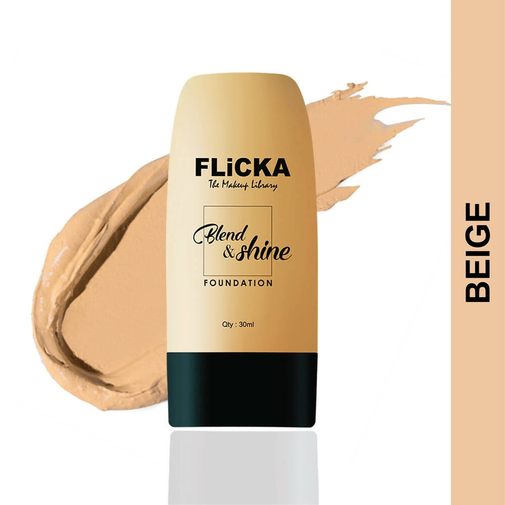 Flicka Blend & Shine Foundation - Beige - Distacart