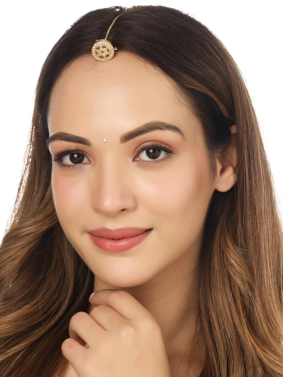 NVR Women's Trending Stylish Gold-Plated Maang Tikka - Distacart