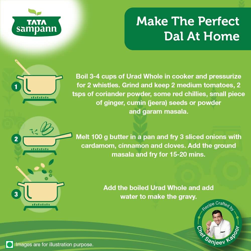 Tata Sampann Unpolished Urad Dal Whole - Distacart