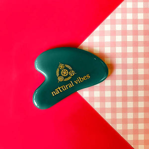 Natural Vibes Jade Gua Sha with Free Gold Beauty Elixir Oil - Distacart