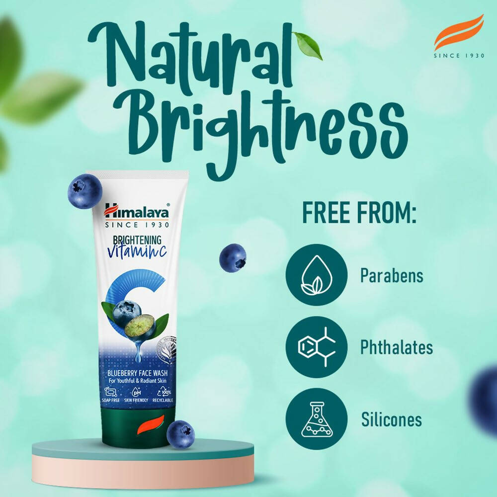 Himalaya Herbals Brightening Vitamin C Blueberry Face Wash - Distacart