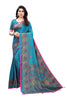 Vamika Rama Green Color Jute Silk Mirror Work Saree