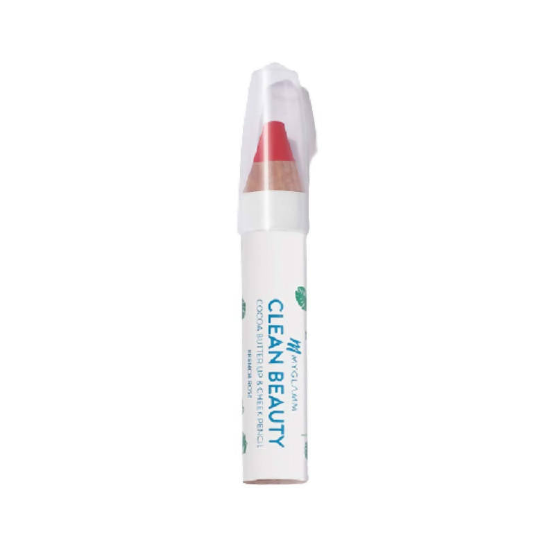 Myglamm Clean Beauty Cocoa Butter Lip & Cheek Pencil - French Rose - Distacart