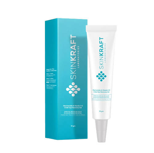 SkinKraft Niacinamide & Vitamin C+E Under Eye Recovery Gel - Distacart