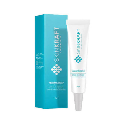 SkinKraft Niacinamide & Vitamin C+E Under Eye Recovery Gel - Distacart