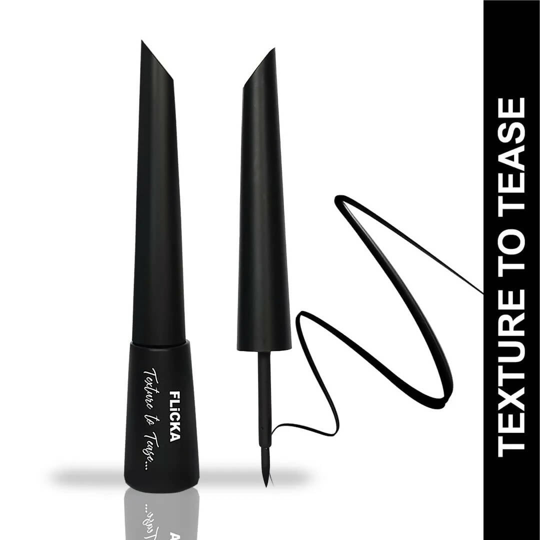 FLiCKA Texture to Tease Eye Pencil Liquid Eyeliner Black - Distacart