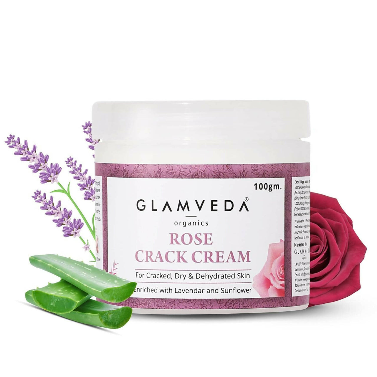 Glamveda Rose Hand & Foot Crack Cream - Distacart