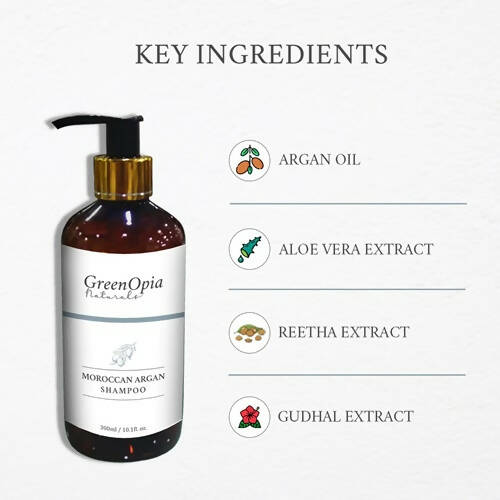 GreenOpia Naturals Moroccan Argan Oil Hair Shampoo - Distacart