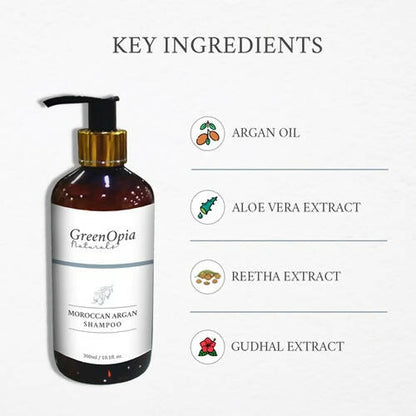 GreenOpia Naturals Moroccan Argan Oil Hair Shampoo - Distacart