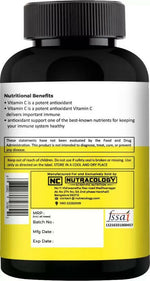 Thumbnail for Nutracology Vitamin C 1000mg with Citrus Bioflavonoids for Immunity & Glowing Skin Tablets - Distacart