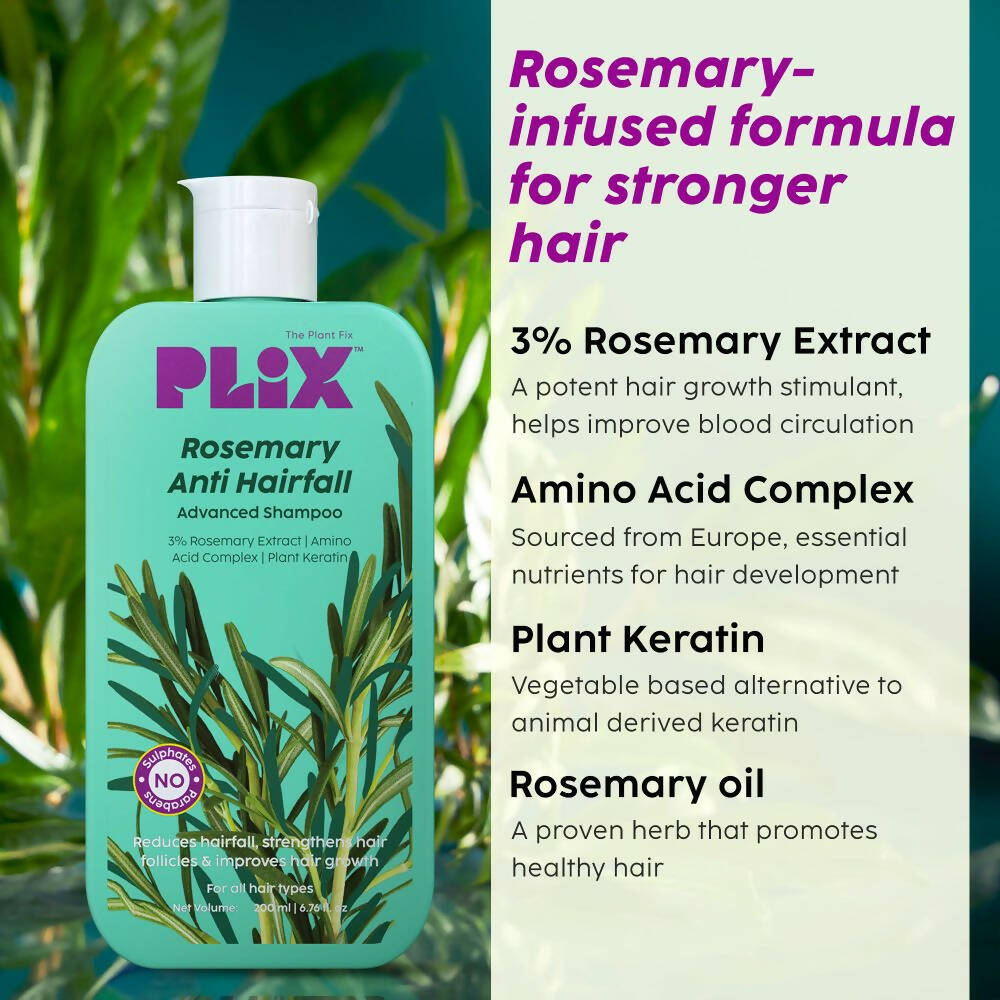 PLIX The Plant Fix Rosemary Anti-Hairfall Advanced Shampoo - Distacart