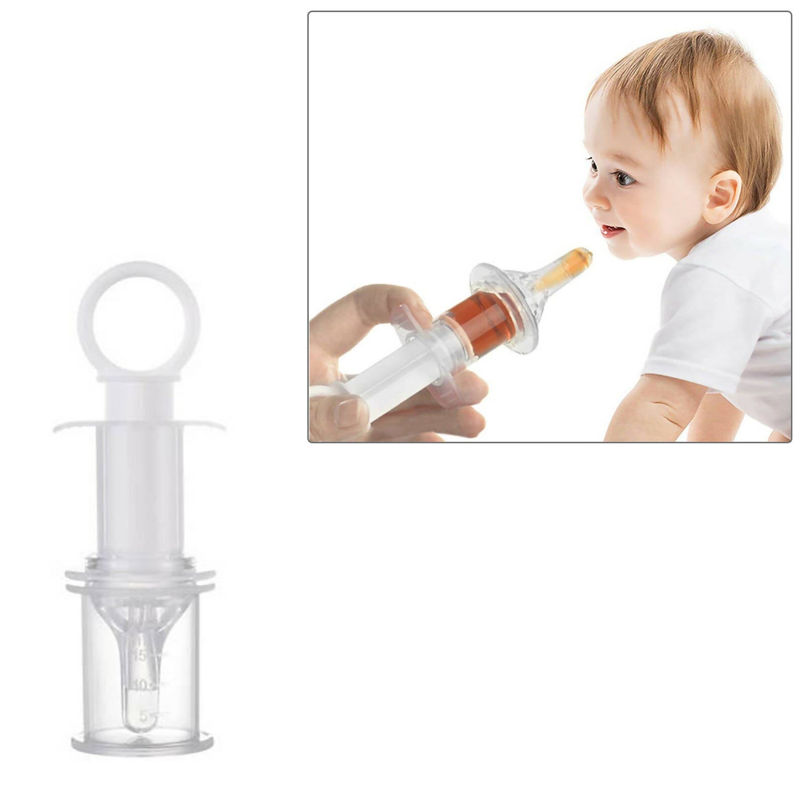 Safe-O-Kid Silicone made BPA free medicine Feeder cum Dropper for Kids- White - Distacart