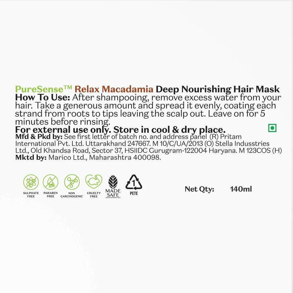 PureSense Macadamia Deep Nourishing Hair Mask - Distacart