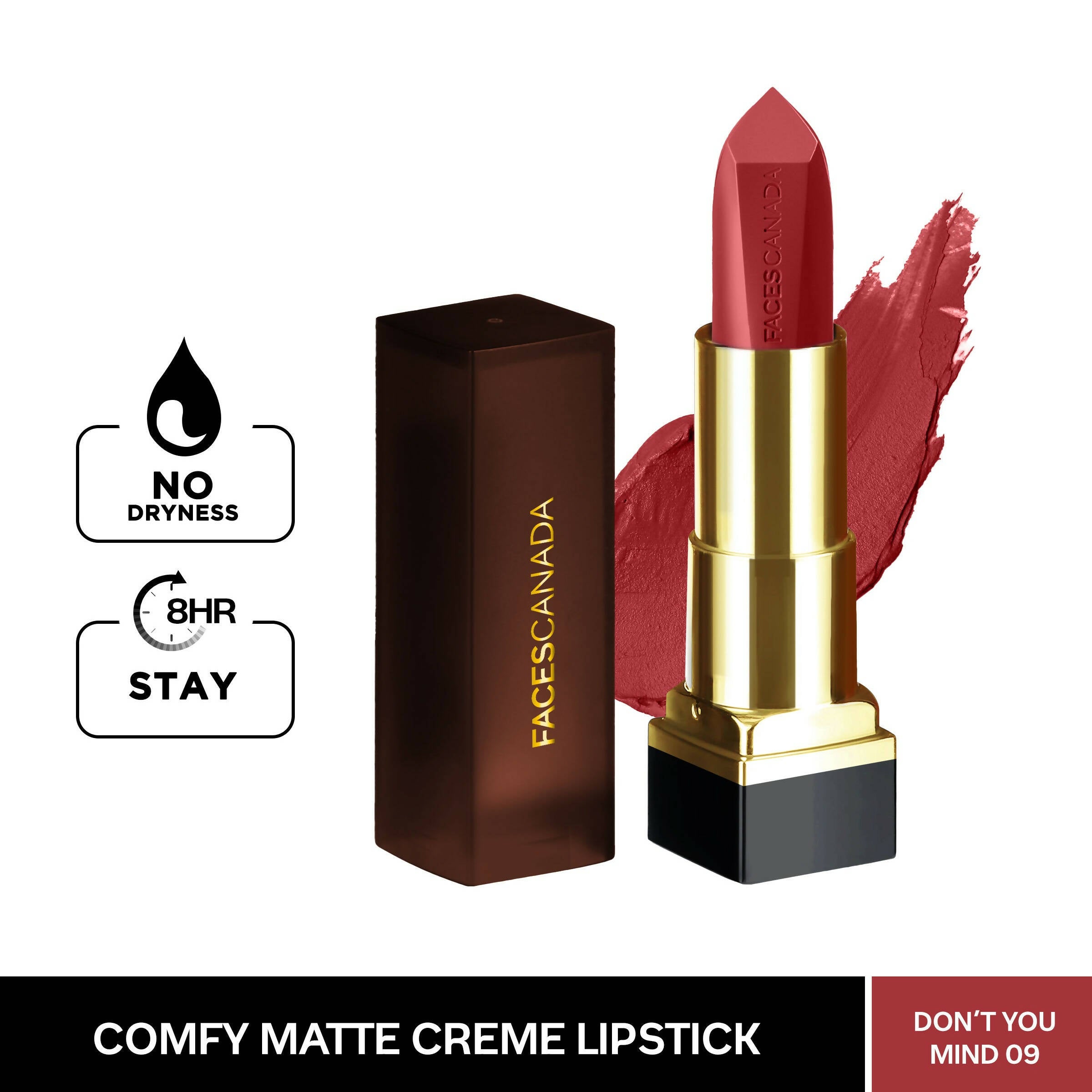 Faces Canada Comfy Matte Creme Lipstick - Don't You Mind 09 - Distacart