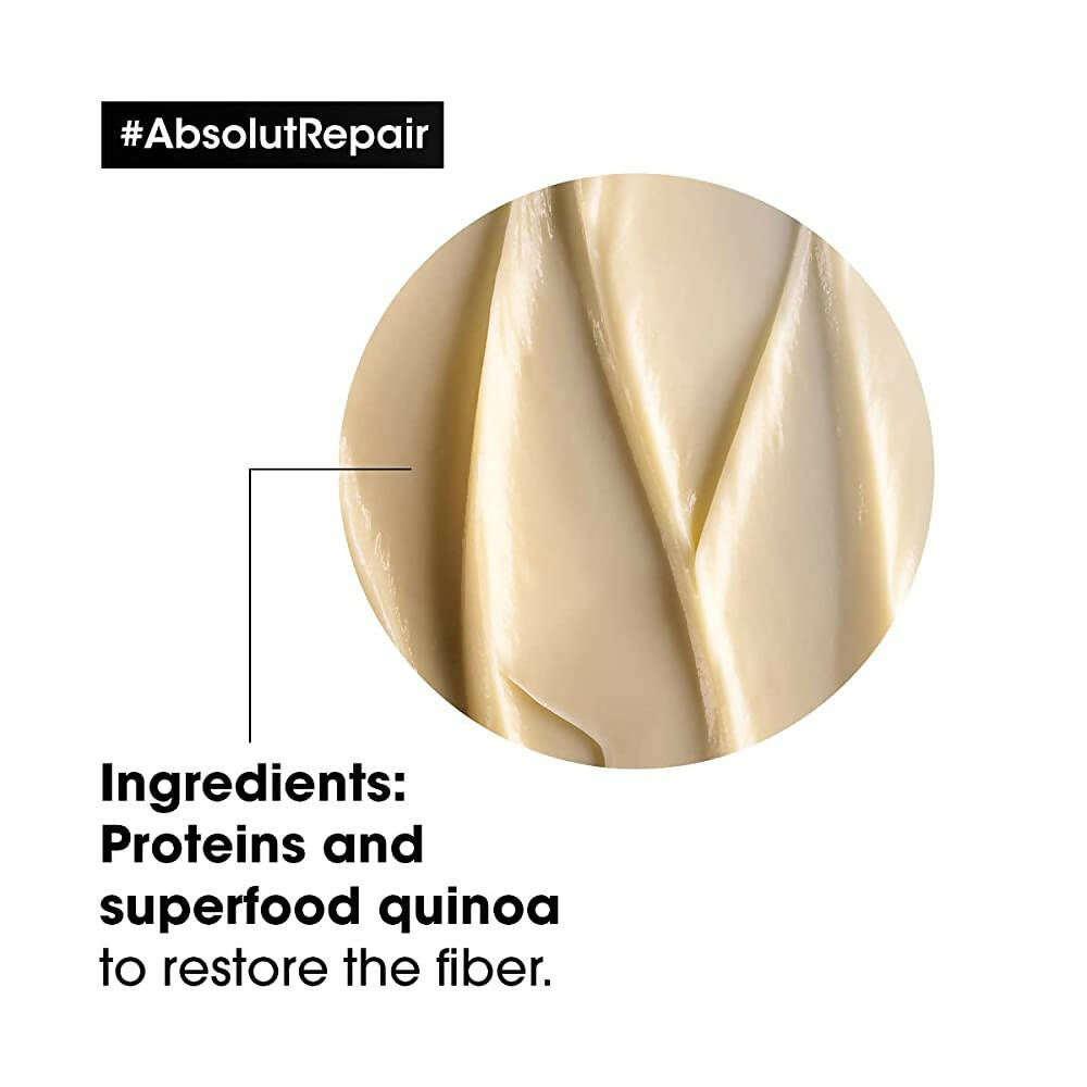L'Oreal Paris Absolut Repair Hair Mask With Protein & Gold Quinoa - Distacart