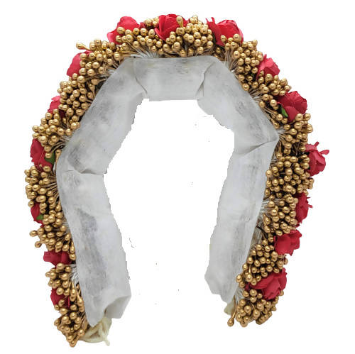 Red & Gold Bridal Hair Gajra online