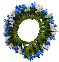 Thumbnail for Blue & White Pollens Bridal Hair Gajra - Distacart