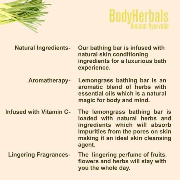 Bodyherbals Exfoliating, Lemongrass Bathing Bar