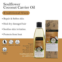 Thumbnail for Soulflower Coldpressed Coconut Carrier Oil Pure & Natural Uses