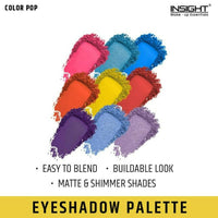 Thumbnail for Insight Cosmetics 9 Color Eyeshadow Pallate - Color Pop - Distacart