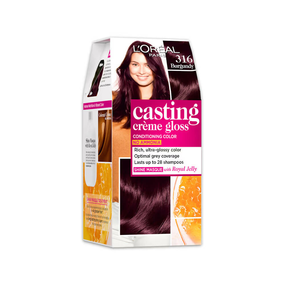 L'Oreal Paris Casting Creme Gloss Conditioning Hair Color - 316 Burgundy - Distacart