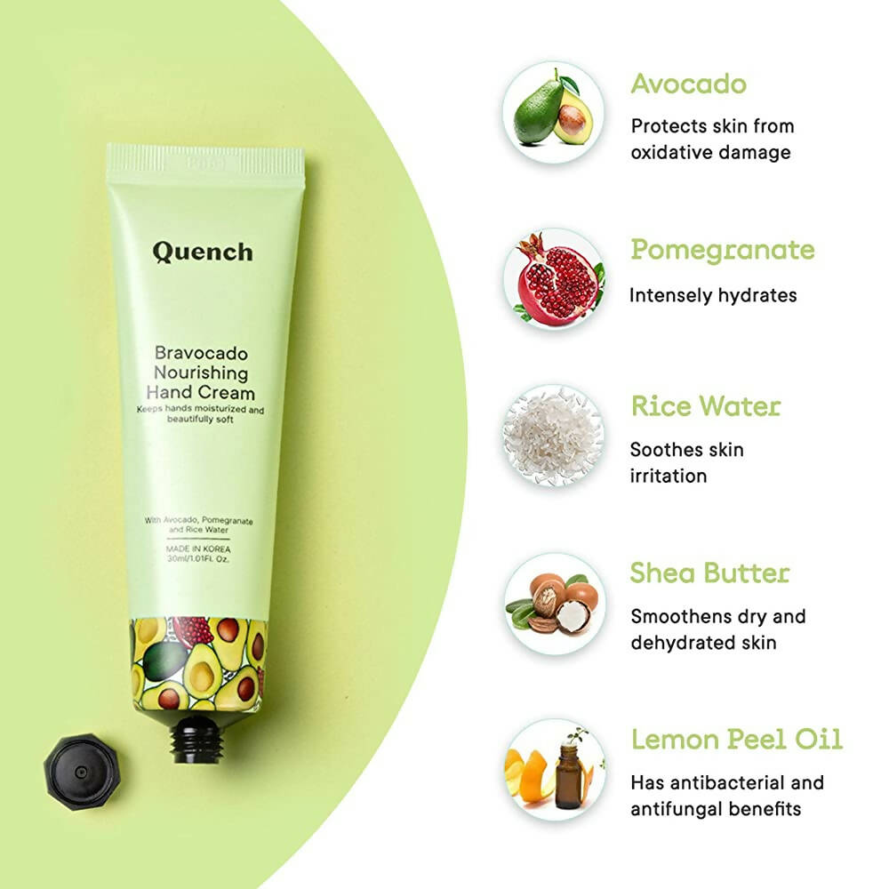 Quench Botanics Bravocado Nourishing Hand Cream - Distacart