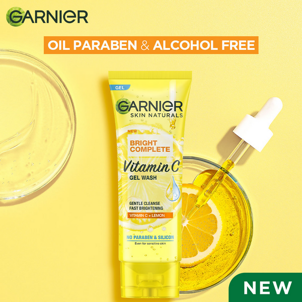 Garnier Skin Naturals Bright Complete Vitamin C Gel Face Wash - Distacart