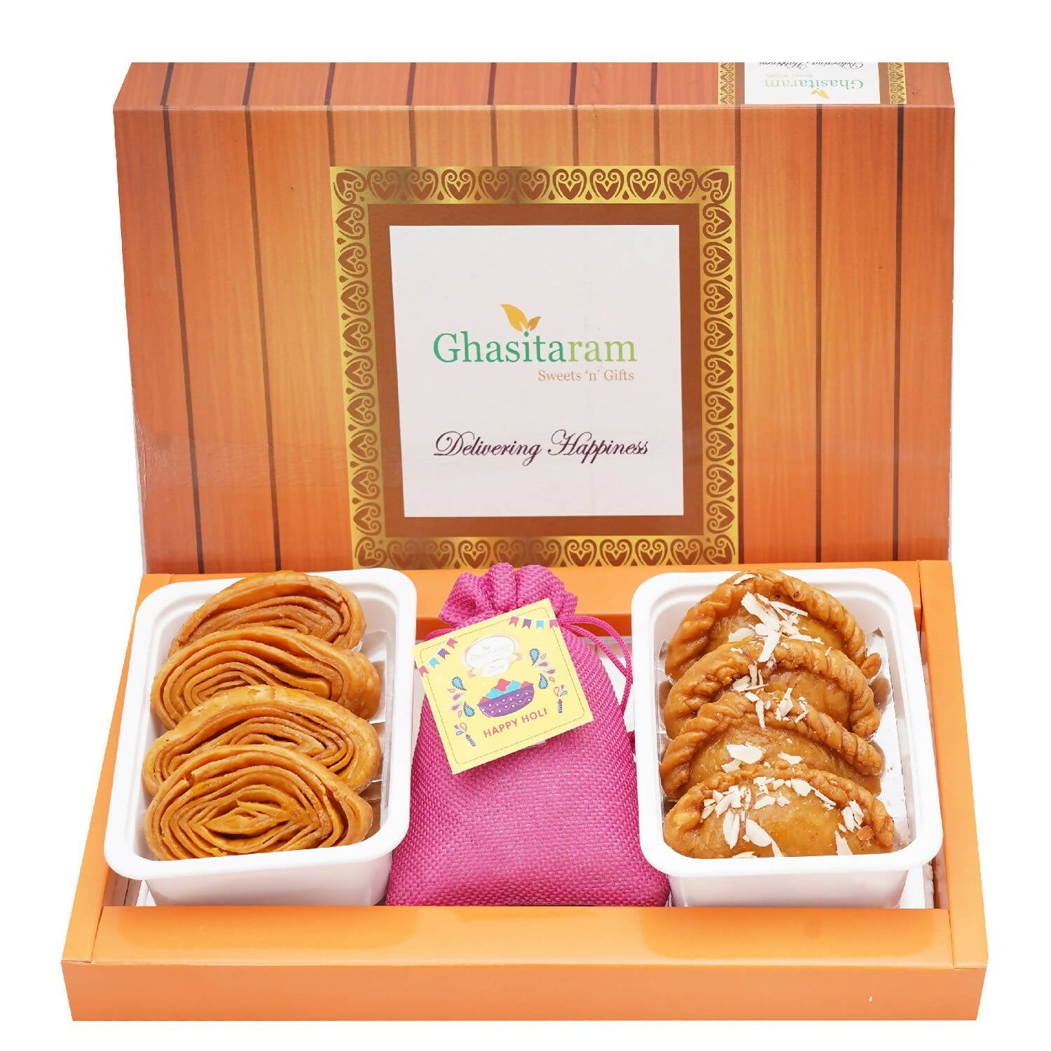 Ghasitaram Assorted Box of Khaja, Gujiyas and Thandai - Distacart