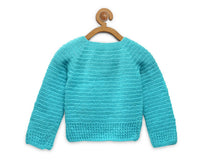 Thumbnail for Chutput Kids Blue Coloured Solid Pullover For Baby Boys with Penguin Applique Detail - Distacart