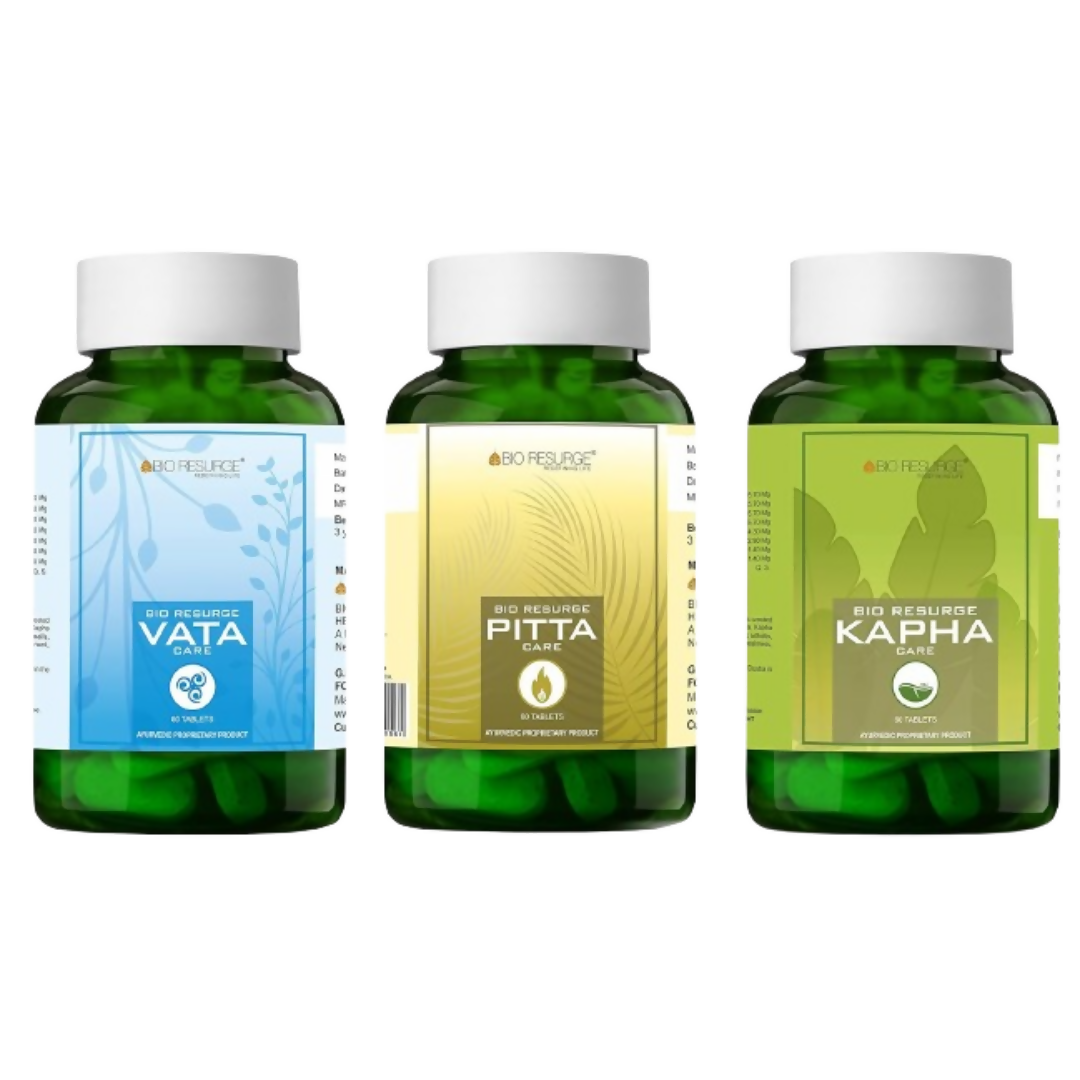 Bio Resurge Life Pitta Vatta Kapha Tablets Combo - Distacart