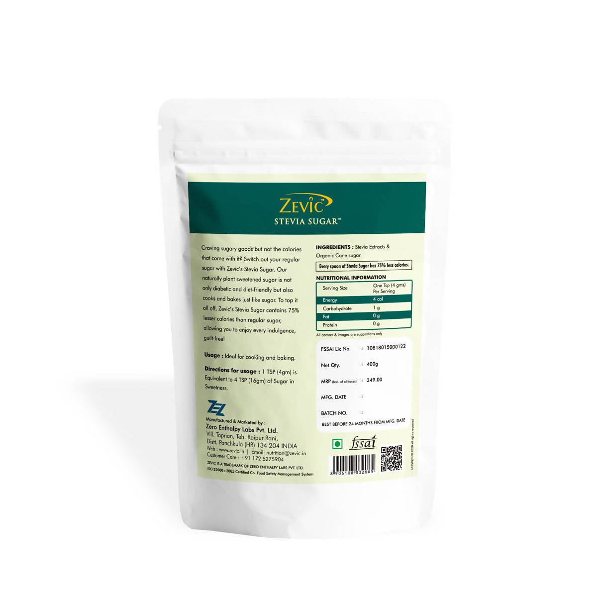 Zevic Stevia Sugar