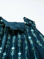 Thumbnail for House of Panchhi Women Teal Georgette Sequins Work Lehenga & Blouse with Dupatta - Distacart
