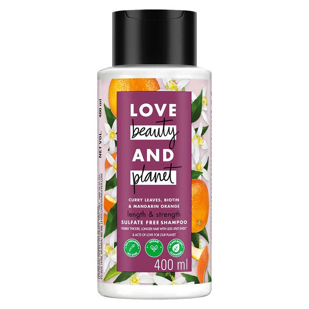 Love Beauty And Planet Curry Leaves Biotin & Mandarin Sulfate Free Shampoo - Distacart