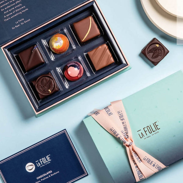 La Folie Box Of 6 - Ganache And Bonbons - Distacart